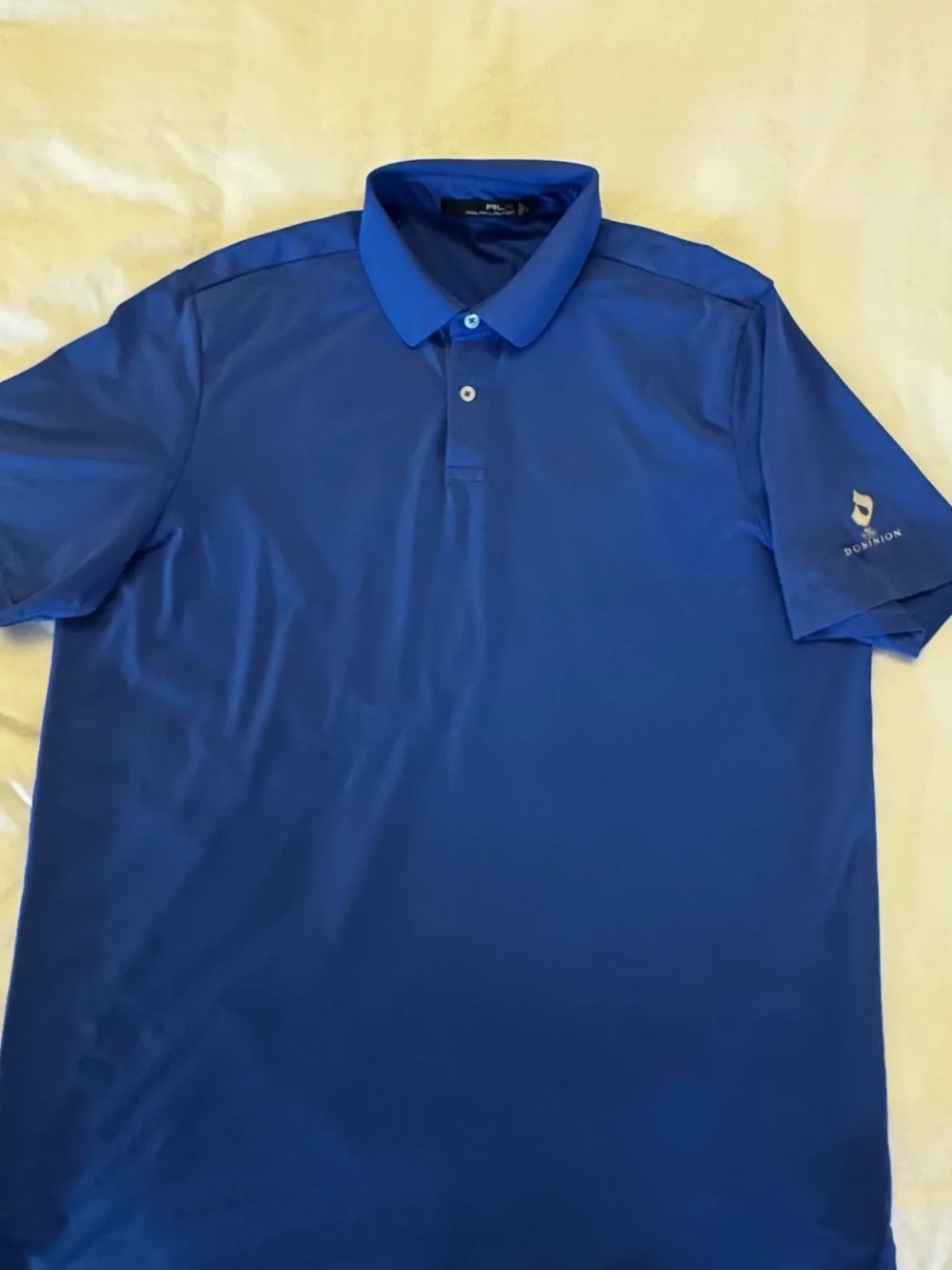 RLX Ralph Lauren Men's Royal Blue Polo Shirt “The Dominion Country Club”